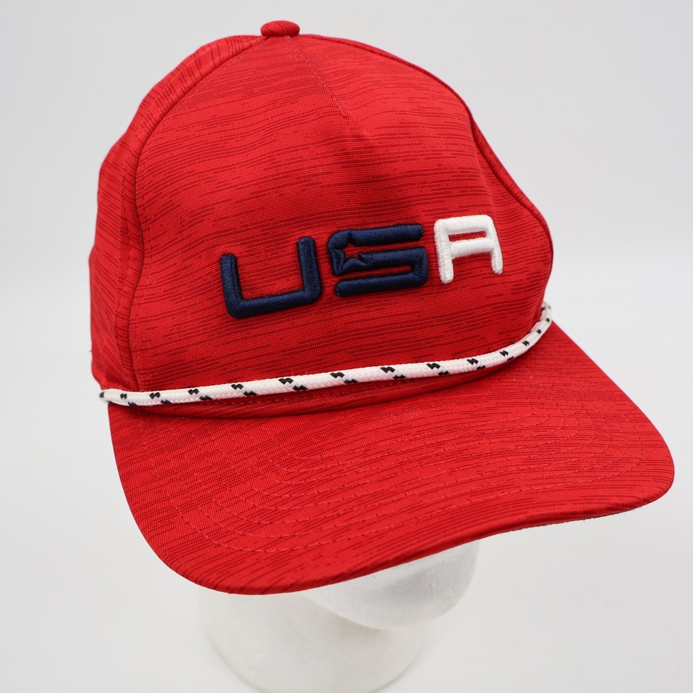New Era Ryder‎ Cup 2023 Hat Mens OSFM Red USA Embroidered Snapback Rope Cap